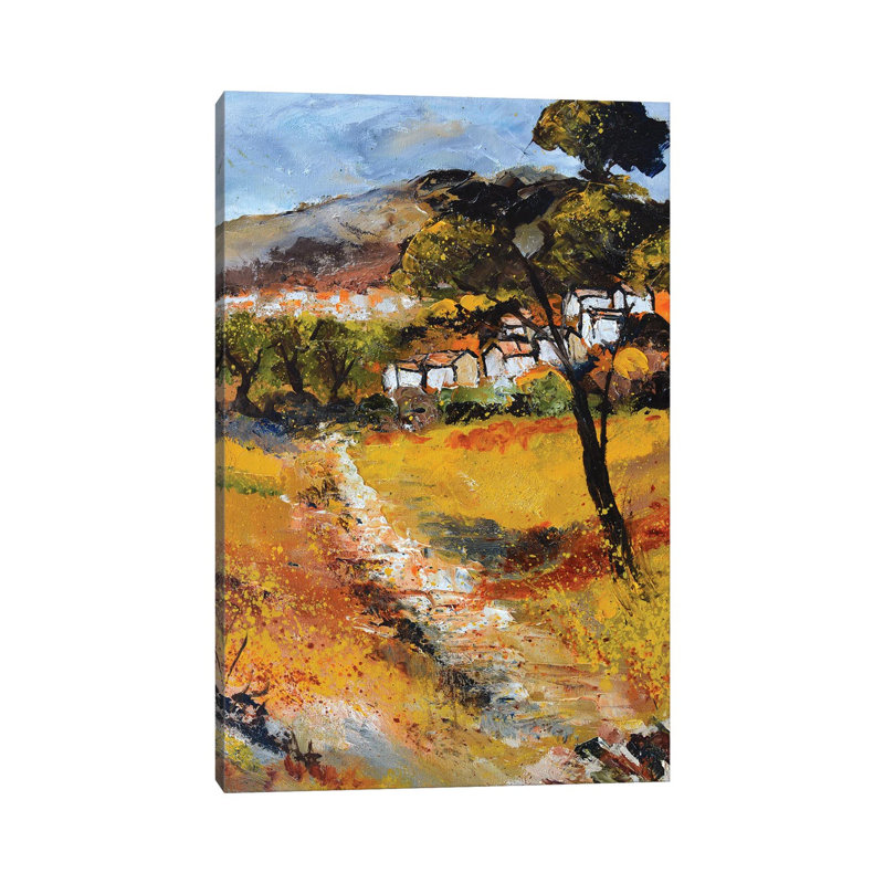 Little Village In Provence by Pol Ledent - Wrapped Canvas Painting, 20.32 cm H x 30.48 cm W