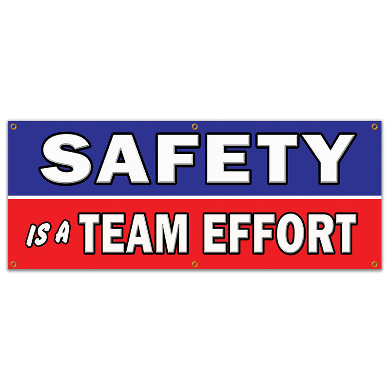 SÉCURITÉ EST UN ÉQUIPE DE BANQUE D'EFFORT D'ÉQUIPE Worker Osha Workplace, H 24 po x l 72 x 0,1