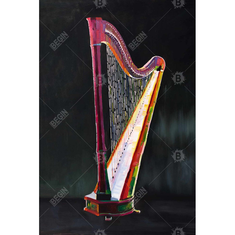 " Colourful Realistic Harp "