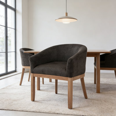 Modern Upholstered Barrel Dining Chairs