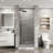 34"X72" Semi-Frameless Pivot Shower Door, 1/4 Inch Thick Clear Tempered Glass, Modern Bathroom Swing Door Design-110439334