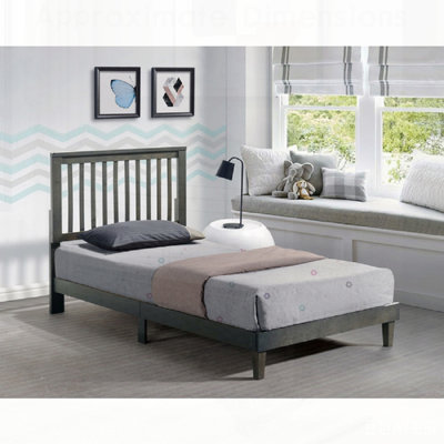Mission Style Modern Wooden Platform Bed with Elegant Grain Finish for Enhanced Durability and Aesthetic Appeal