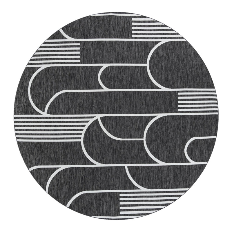 Tapis intérieur / extérieur moderne, Rond 10pi