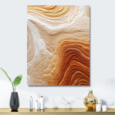 Orange And White Winds Serenade - Abstract Collages Metal Wall Art