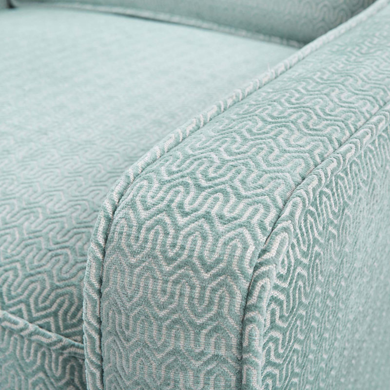 Fauteuil d'appoint pivotant moderne, fauteuil rembourré doux pour la décoration intérieure contemporaine, Green Fabric