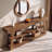 63" Solid Wood Console Table, 3-Tier Storage Narrow Sofa Table