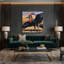 Art mural sur toile faune