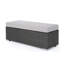 Banc de patio Space - Résine légère et fer, 17,44 lb élégant jardin gris + argent, décorer