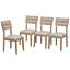6 Table à manger classique en bois naturel délavé. Table en bois d'hévéa. 4 chaises rembourrées. Fabrication de chaise ergonomique. Formez une organisation traditionnelle. Laver la table, le bois, le contreplaqué.-1353441004-1353440995-1353440994
