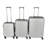 Modern silver suitcase