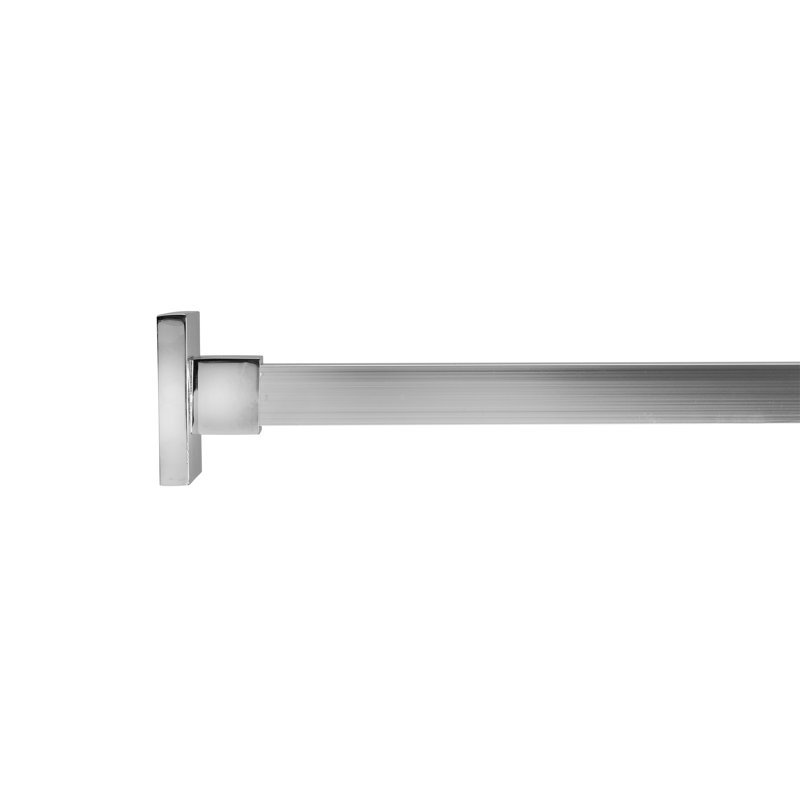 250cm Straight Shower Curtain Pole & Hook Set