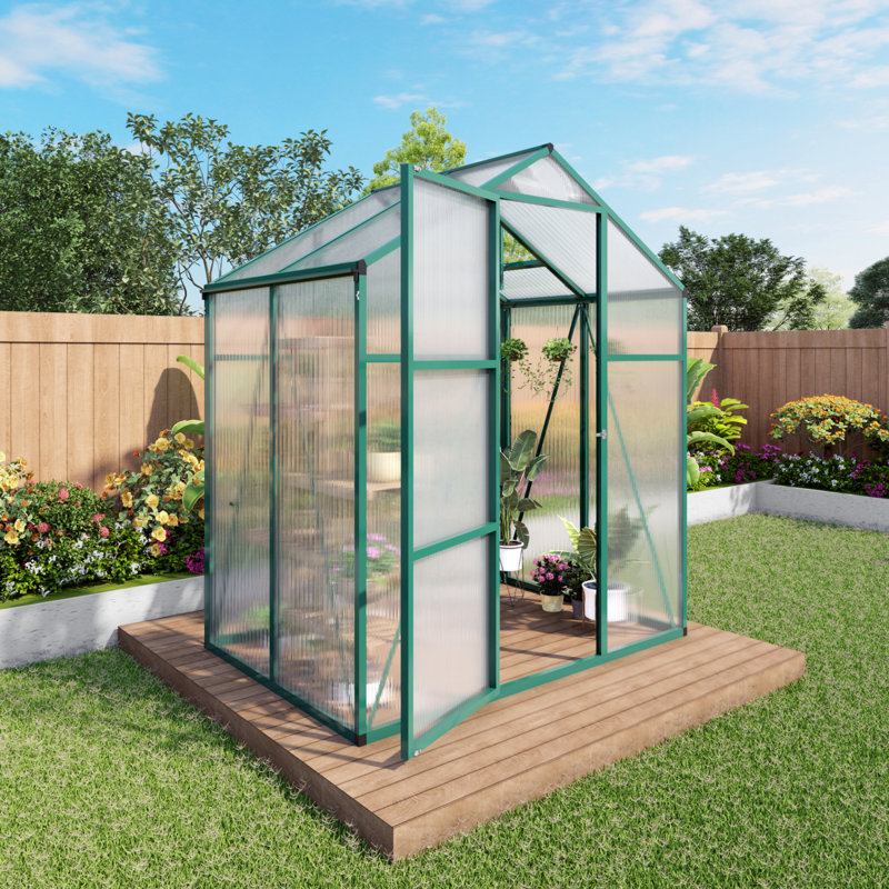 Base surélevée en polycarbonate à effet de serre 6 x 4 pi nouvellement commercialisée