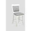 Mobilier en bois de style campagne avec tabouret de bar 2 pièces blanc et gris-1745611778