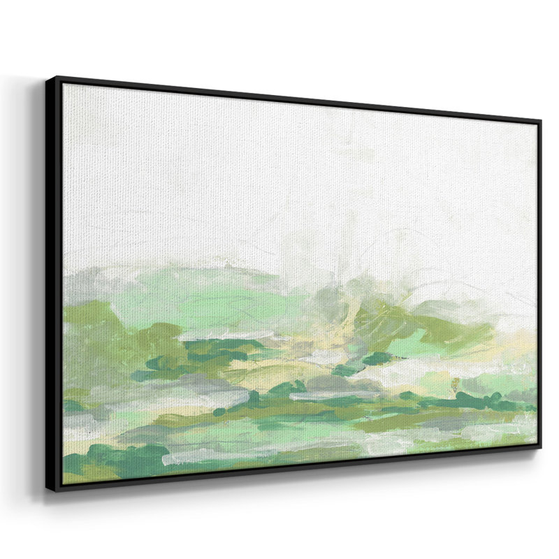 Green Mist Vista I, reproduction d'art sur toile, H 17 po x l 25 po x P 2 po, Noir