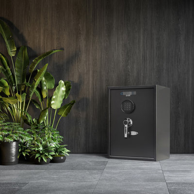 Grand coffre-fort de 1,45 pi³, noir, avec serrure électronique et 2 points de fixation pré-percés pour un confort accru