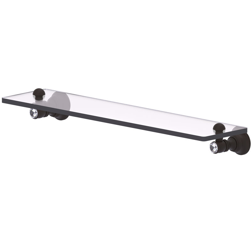 Hertz Glass Bracket Shelf, Oil Rubbed Bronze, 2.4" H x 22" W x 5.54" D