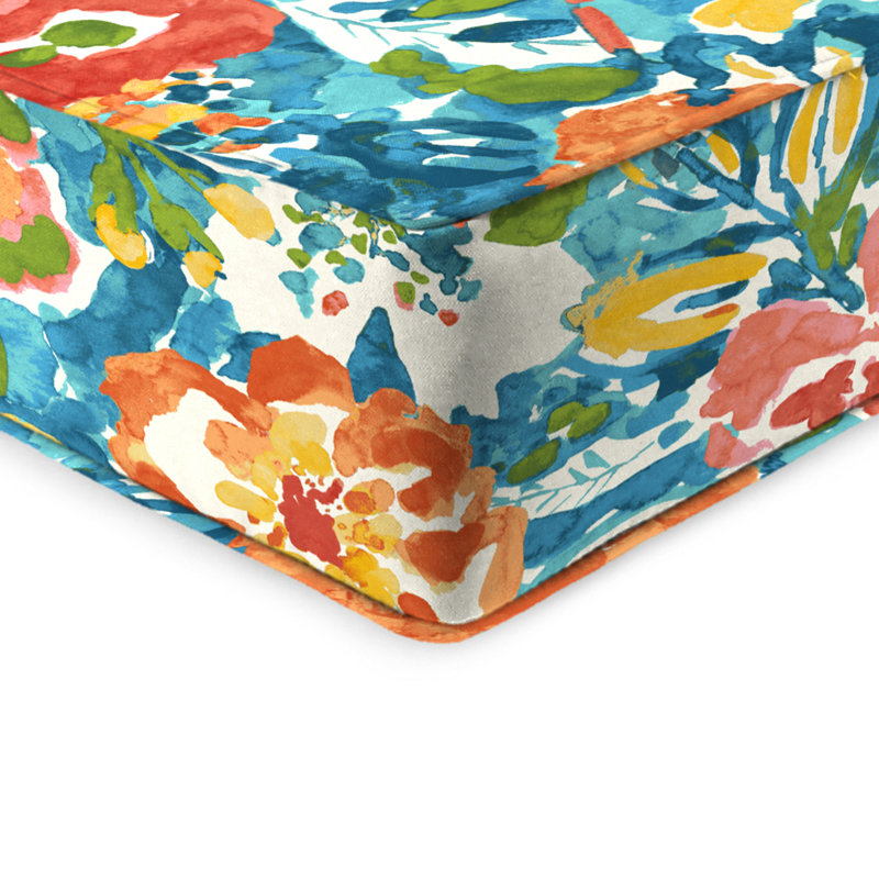 24" x 26.5" Outdoor Deep Seat Chair Cushion Set with Welt, Sun River Sky Floral