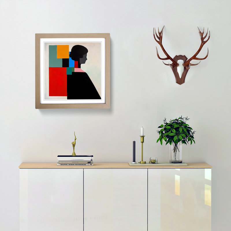 Woman Suprematism - Framed Print, Oak Framed