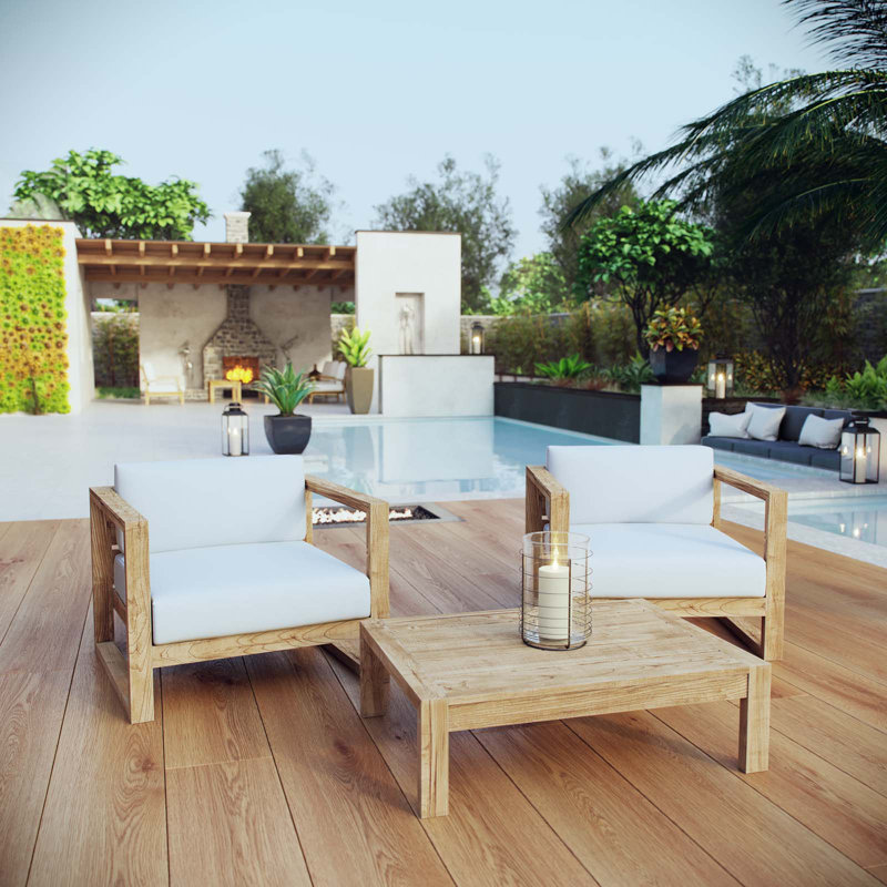 Ensemble de patio extérieur 3 pièces Upland