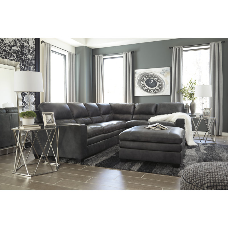 Canapé modulaire Clute Gleason, Gris anthracite, Face à la droite