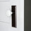Plaque avec bouton de porte en porcelaine blanche New York