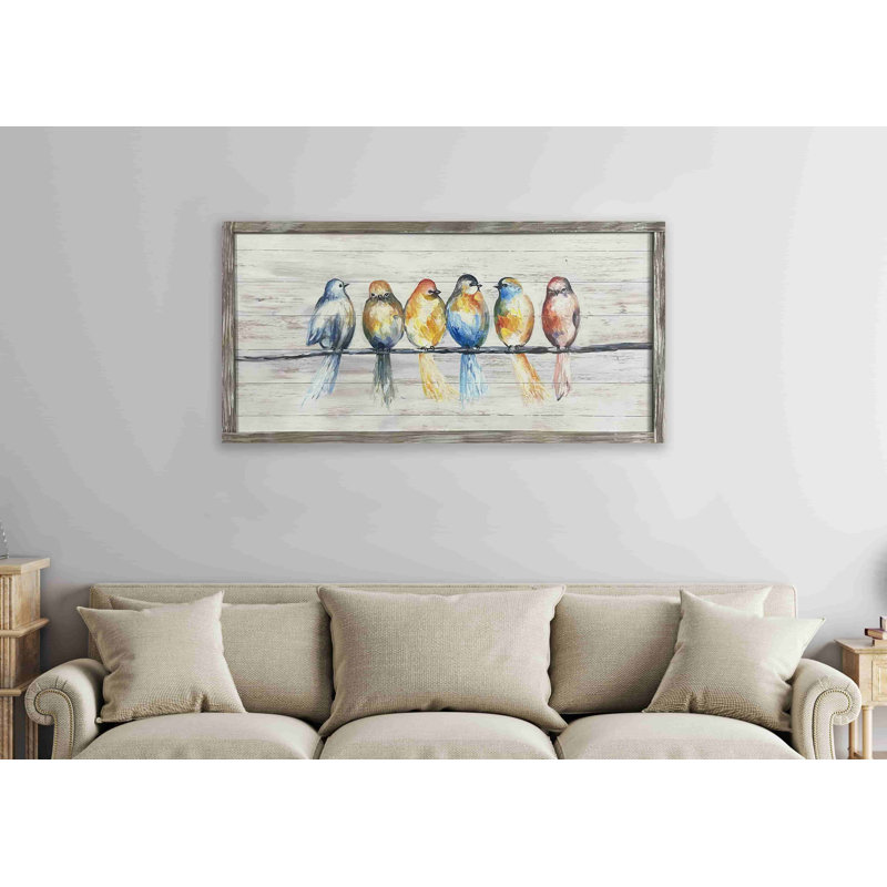 " Birds on a Branch " Print, 24" H x 48" W x 1.5" D