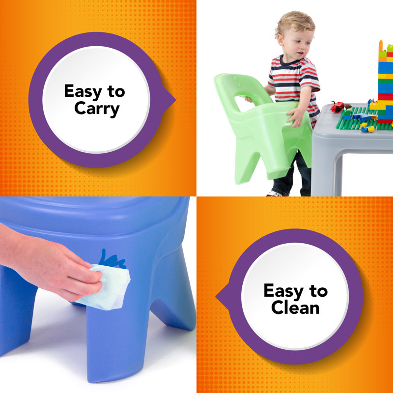 Simplay3 Durable Plastic Kids Play Table and Chair Set