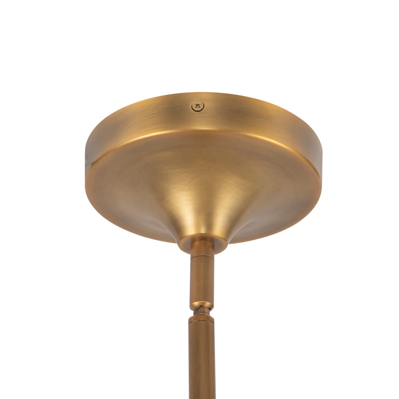 Reese 12 - Light Chandelier, Vintage Brass/Smoked Glass