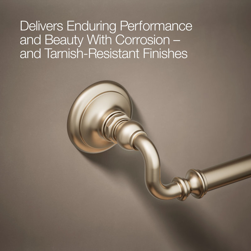 Artifacts® Wall Mounted Towel Bar, Vibrant Brushed Bronze, 3" H x 27" W x 3.5" D