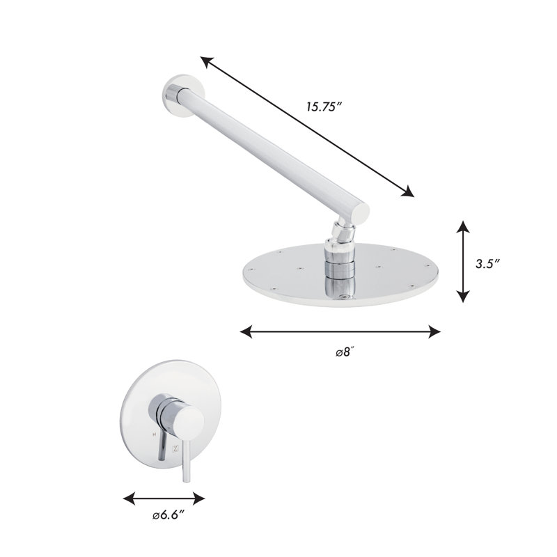 Robinet de douche ZLINE Autograph Edition El Dorado, Chrome