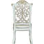 2 chaises d'appoint en perle antique avec 2 éléments décoratifs et duo de sièges confortables, garniture cloutée, dossier à motif floral-2060291010