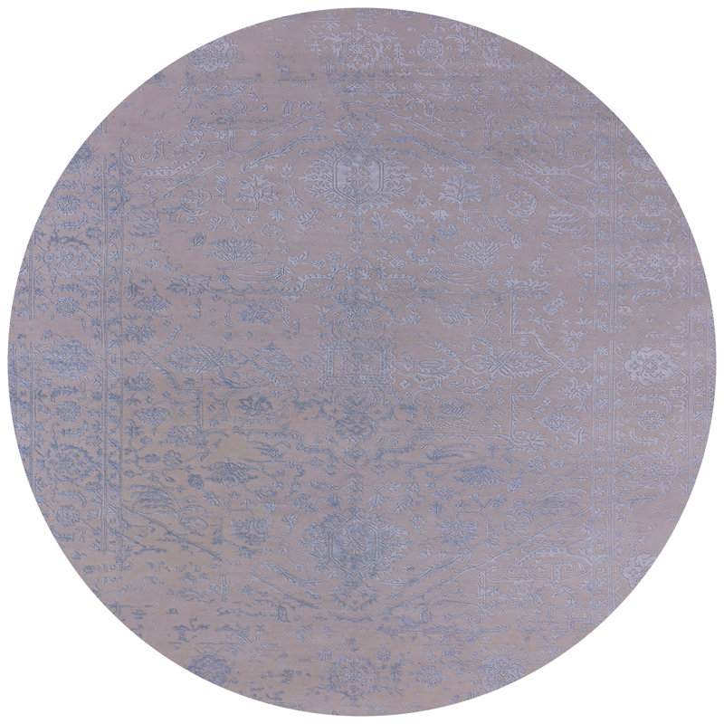 Tapis oriental mauve, Rond 7 pi