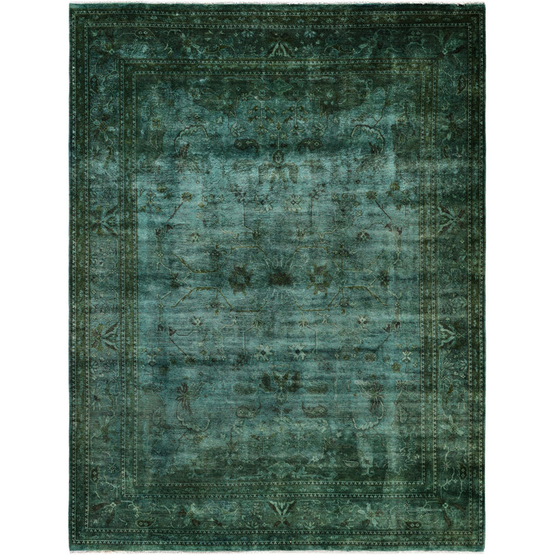 Tapis unique en laine 8 pi 1 po x 10 pi 4 po Huckstep