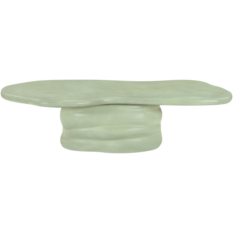 Branna Indoor/Outdoor Concrete Coffee Table, Green