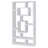 White 10-Shelf Open Back Bookcase-1762040156
