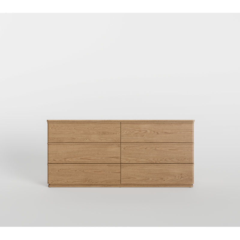 Commode 6 tiroirs Baxtor, Naturel