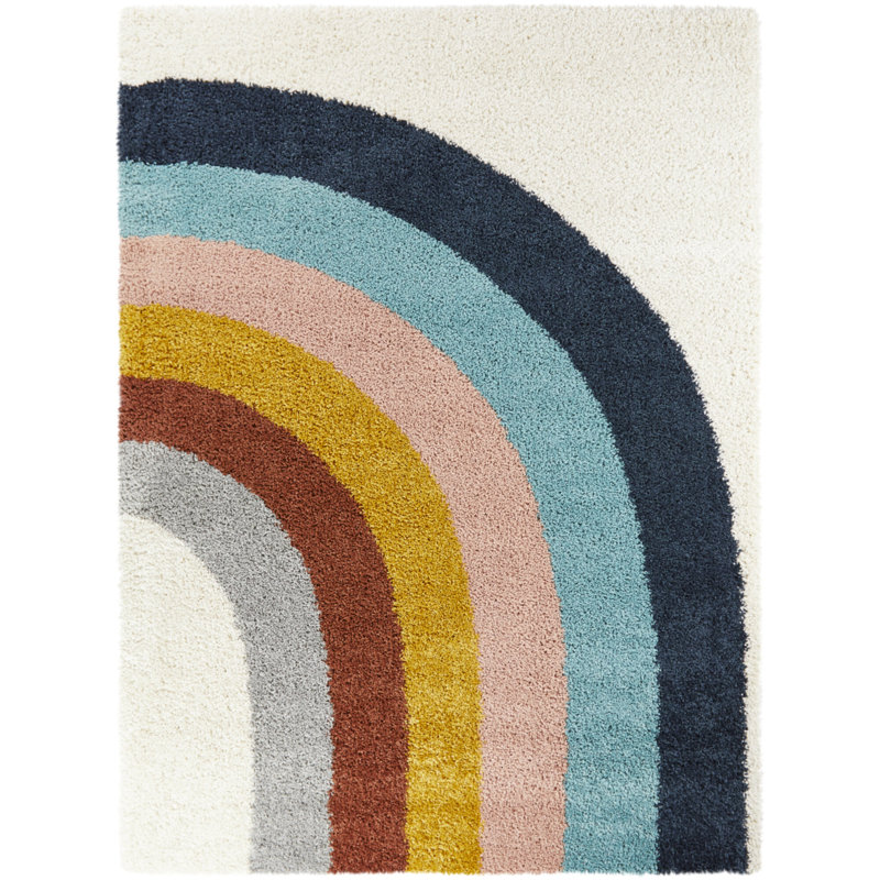 Camilo Blue/Pink/Brown/Grey Rug, Rectangle 120 x 170cm