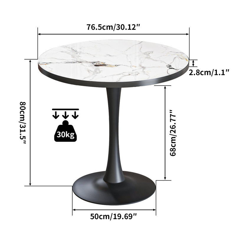 Dining Set, White, Black