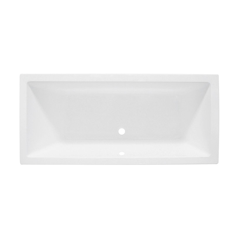 Baignoire encastrée rectangulaire en acrylique avec drain Kingston Aqua 59 po Kingston, Centre