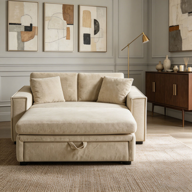 Canapé moderne 53,5 ", Brun