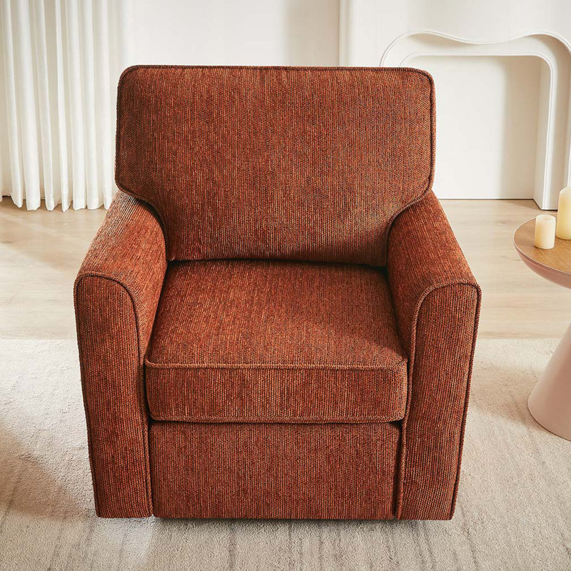 Fauteuil rembourré pivotant, Rouge