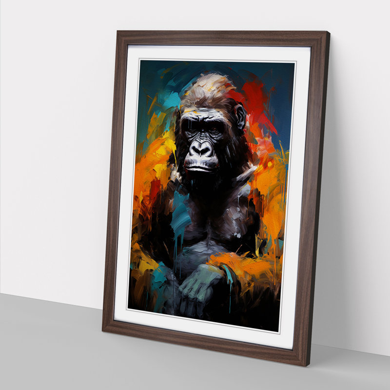 Gorilla Gestural - Framed Print