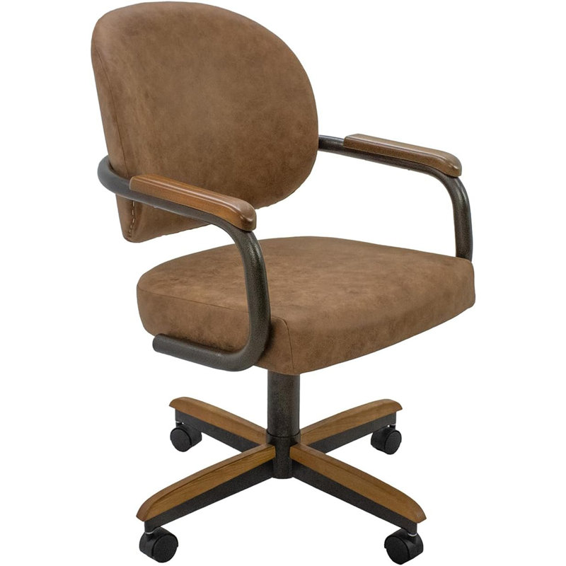 Fauteuil rembourré brun clair Cannath Kelath, Bronze texturé