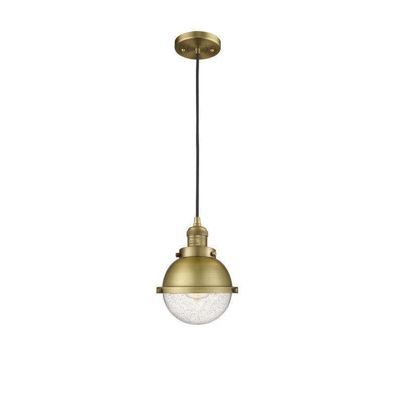 Amande 1 - Light Single Pendant, LED, Brushed Brass, 130.13" H x 7.25" W x 7.25" D