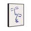 «Abstract Couple Blue and White» par Floater, reproduction d'art sur toile-1118472228-1118473179
