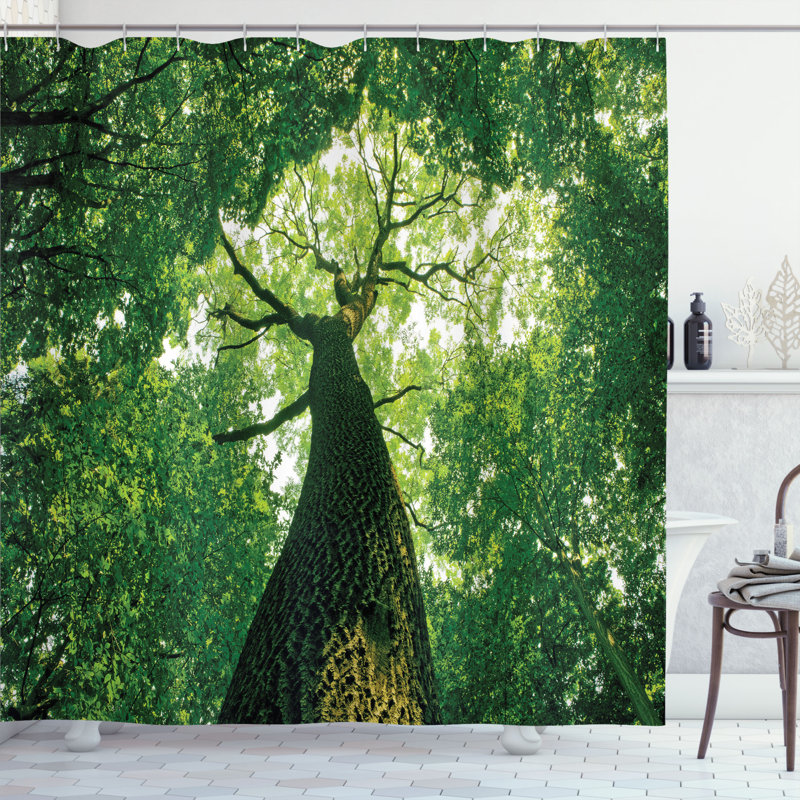 Shower Curtain with Hooks Included, 70" H x 69" W