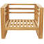 Chaise de patio en teck avec coussins Eugeney
