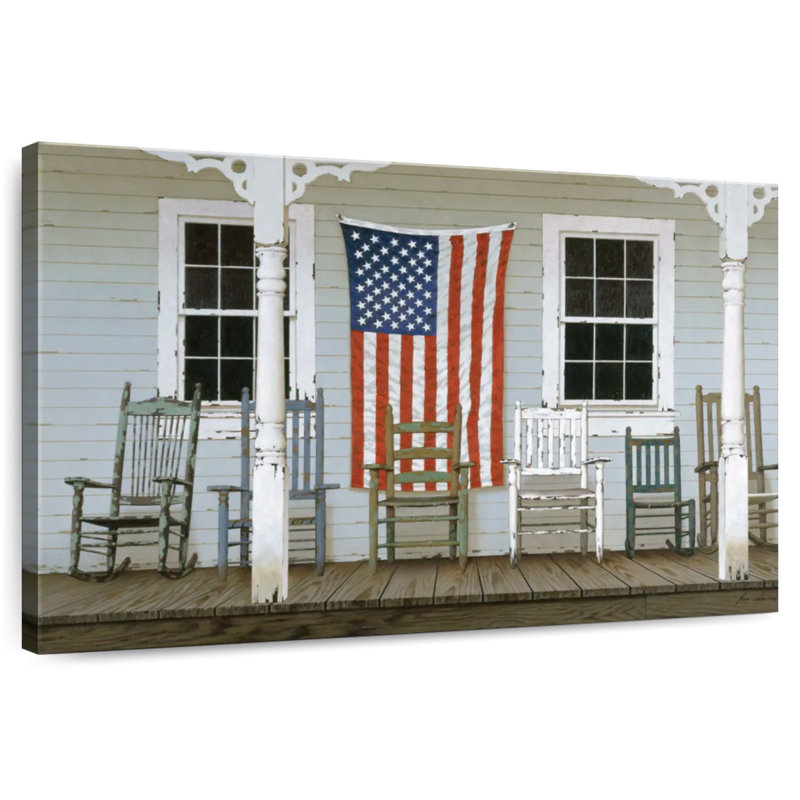 Chaise avec drapeau