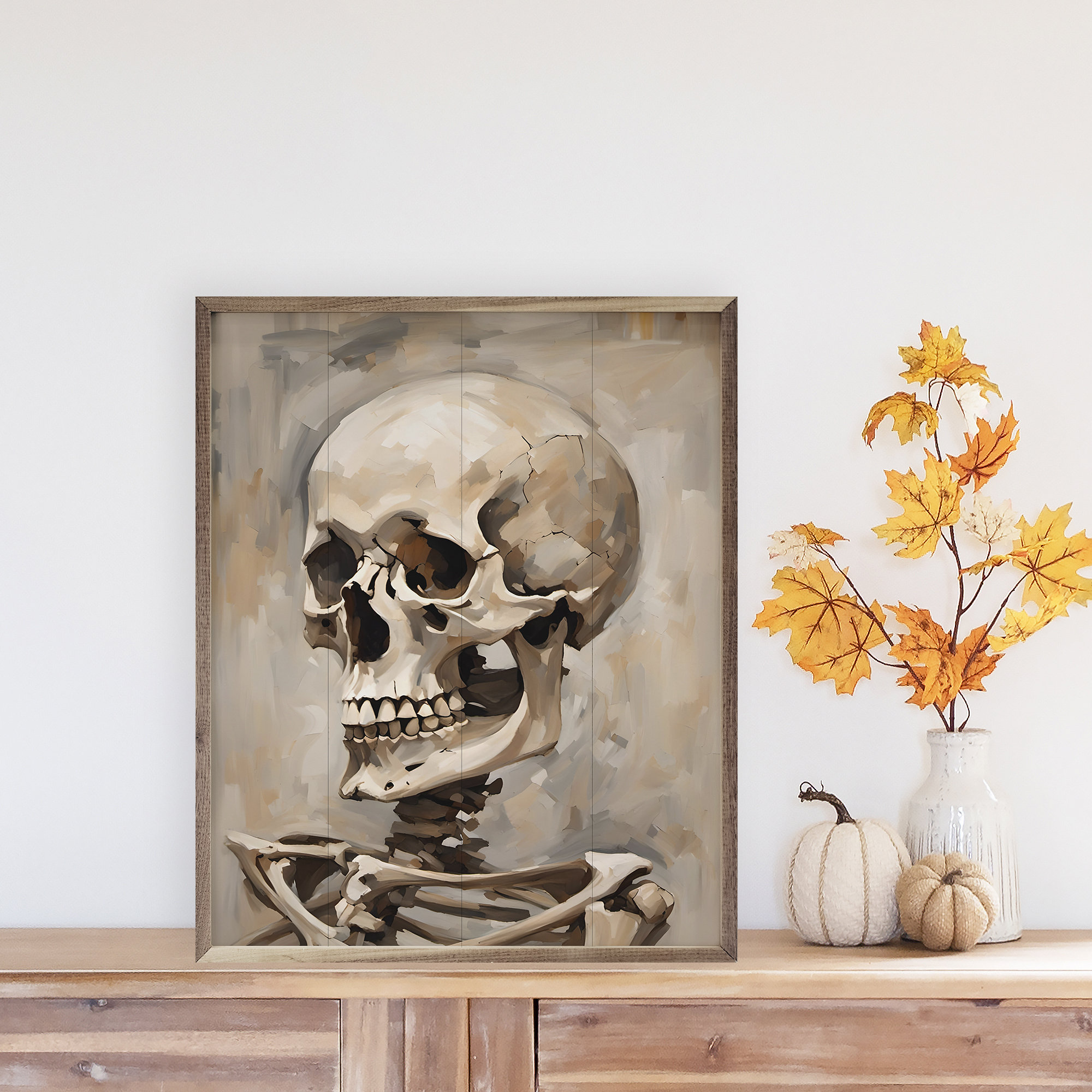 Squeleton Portrait Red Barrel Studio® Skeleton Portrait - Single Picture Frame Print on ...
