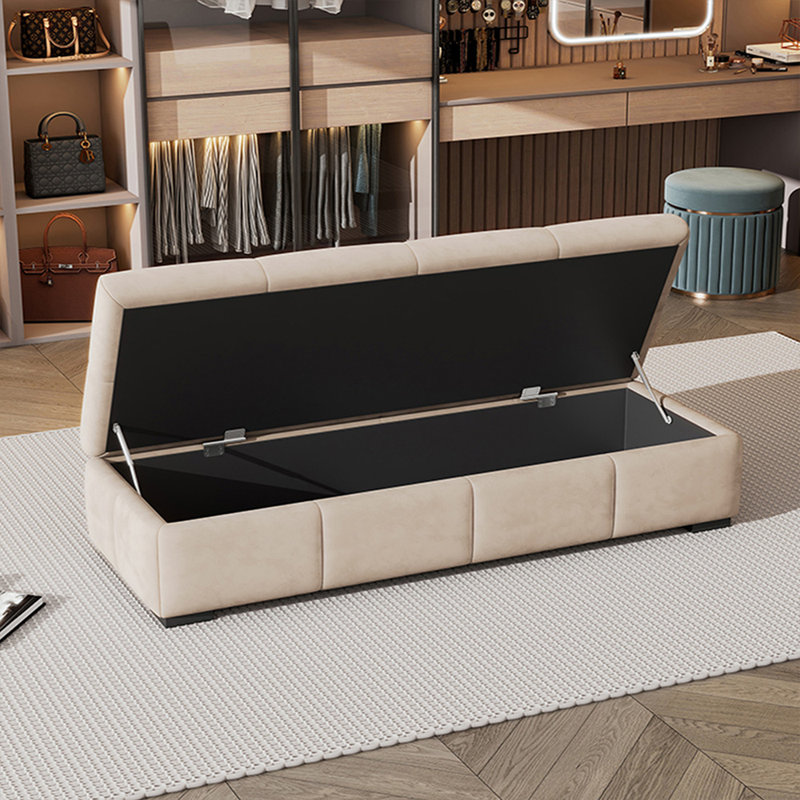 Banc rembourré beige, Beige